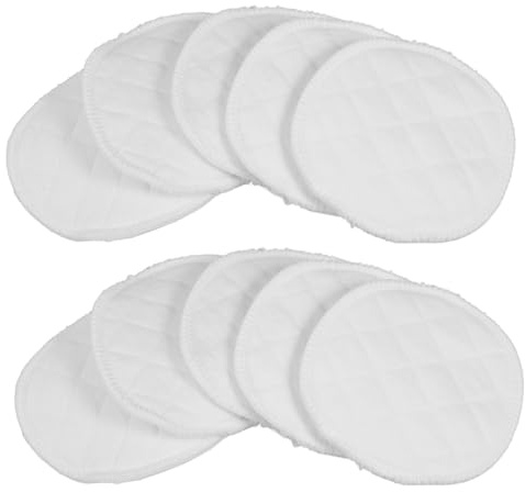 GALPADA 10 Stück Teiliges Waschbare Wiederverwendbare Baumwoll stilleinlagen mit Hoher Saugfähigkeit und Auslaufsicherem Design für Werdende Mütter Ultrasoft und Hautfreundlich
