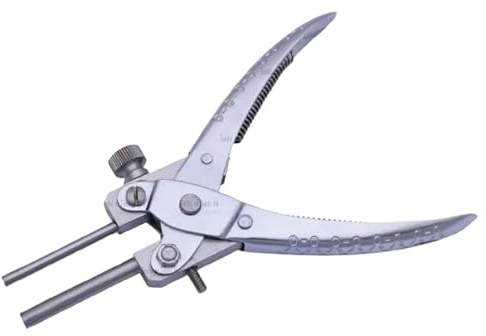 4 MM & 6 MM Parallel Action Round Nose Pliers, Adjustable Jaws Stop with Side Screw, Jewellery and Crafts Making Tool