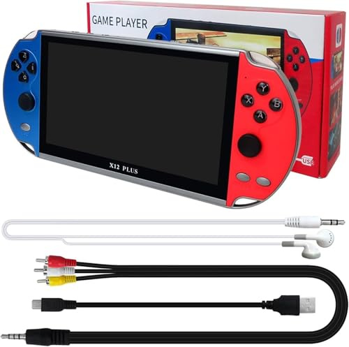 Console De Jeu Rétro, X12 Plus HD Console De Jeu Portable Prend en Charge MP3 MP4 Et Sortie TV, Cadeau De Noël pour Les Adultes, Cadeau d'anniversaire / Fête pour Les Garçons Et Les Filles-5.1 inches
