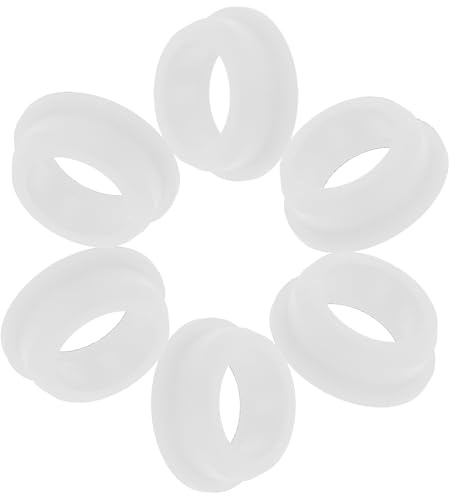 VILLFUL Lot de 6 Passe-Câbles en Silicone Blanc Résistant Haute Température Protège-Câbles Souple Trou de 28 MM Gaines de Protection Universelles pour Câbles Électriques et Appareils