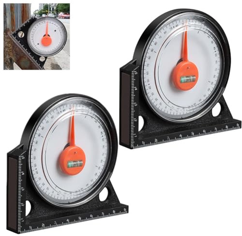 NiuLumea 2 goniometro angolare con base magnetica, clinometro da 0 a 90 gradi, strumento per muratore e falegname, per bianco e nero