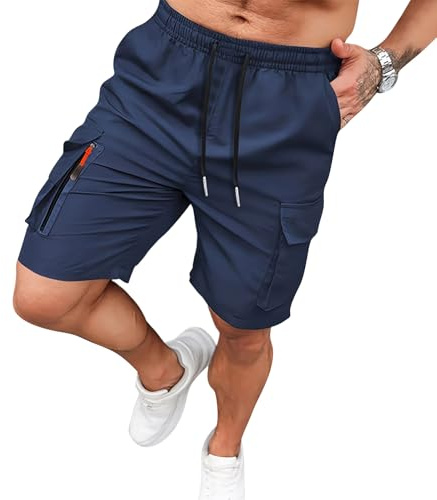 Pantacourt Cargo Homme Chantier Sport Randonnée Short Militaire Homme Leger Marque Couleur