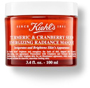 KIEHL'S Turmeric & Cranberry Seed Energizing Radiance Mask, 100 ml, verfeinernde Gesichtsmaske mit Kurkuma und Cranberry, belebend und aufhellend, für gesunde Haut und Ausstrahlung