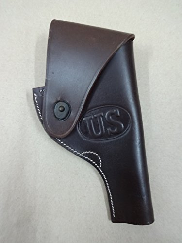 US WW2 Smith & Wesson Victory Modell Revolver Holster in braunem Leder .38 Special