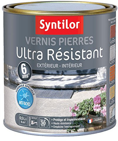 Syntilor - Vernis Pierres Ultra Résistant 6 Ans Incolore Satiné 0,5L