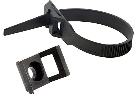 Zenitech - Set di 25 Fascette per Cavi 9 x 180 mm - Plastica Resistente per Resistenza Meccanica - Ideale per Cavi, Guaine e Tubazioni IRL - Installazione Facile - Nera - 180 mm