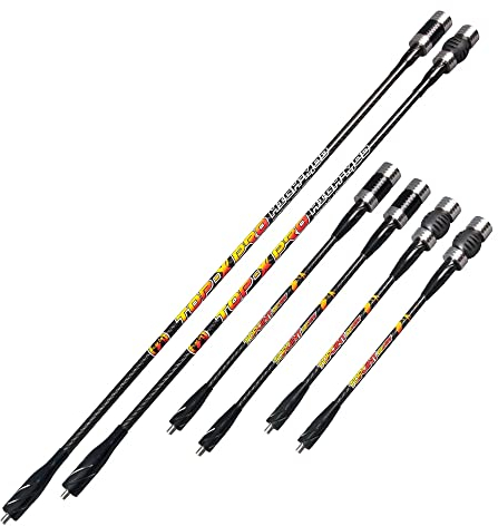 MILAEM Bogenschießen Bogen Stabilisator 12 15 30 33 Main Bar Side Rod Balance Bar Verlängerungsstange System Kohlefaser Schalldämpfer für Recurve Bogen Compoundbogen (PR652, 33inch)