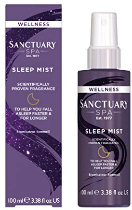 Sanctuary Spa Vaporisateur de sommeil pour le visage, le corps et l'oreiller avec acide hyaluronique, végétalien et sans cruauté envers les animaux, 100 ml