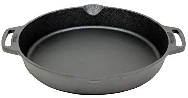 Valhal Outdoor skillet ø30cm - Gusseisen - zwei Griffe, Ausgießer