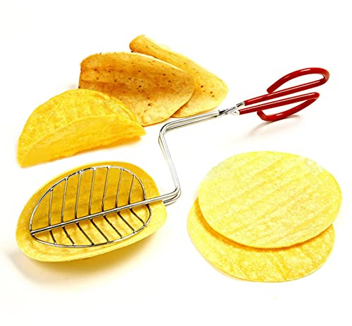 Taco Presse Mold Edelstahl Shell Maker Tortilla Friteuse Zangen Kochen Zange Buffet Party Catering Servierzange Lebensmittel Clips für Backen Pfannkuchen Keks