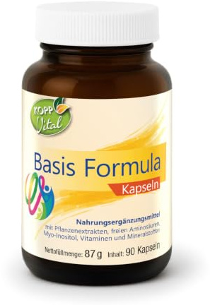 KOPP Vital® Basis Formula, 1 x 90 Kapseln, 88 g | Mit Vitaminen, Mineralien, Spurenelementen, 32 Vitalstoffe, Apothekenqualität