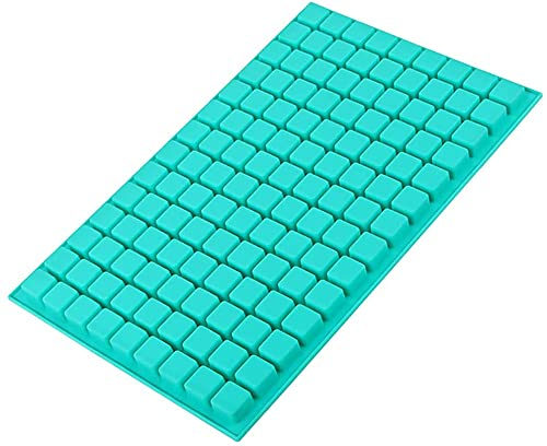 Webake Silicone Chocolate Mould Square Ice Cube Moulds Gummy Moulds 126 Cavities 1.5cm Mini Candy Mould for Gummy, Ice Cube, Jelly, Truffles, Pralines Caramels