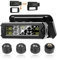 【Version Améliorée】 TPMS Système de Contrôle de la Pression des pneus 14-87Psi sans Fil Angle Réglable avec 4 Capteurs Charge Solaire/USB Système de Contrôle de la Pression des Pneus de Voiture