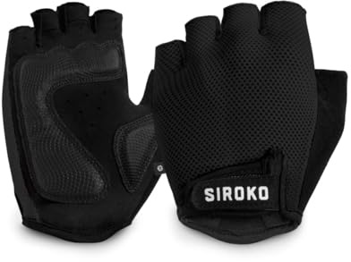 SIROKO Guantes Ciclismo Aero Hombre y Mujer Alcolchados Ligeros y Transpirables