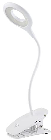 LED Klemmleuchte USB Aufladbar Leselampe Buch Klemme 3 Farbtemperatur Modi 360° Flexibel für Nachtlesen ins Bett, auf Reisen