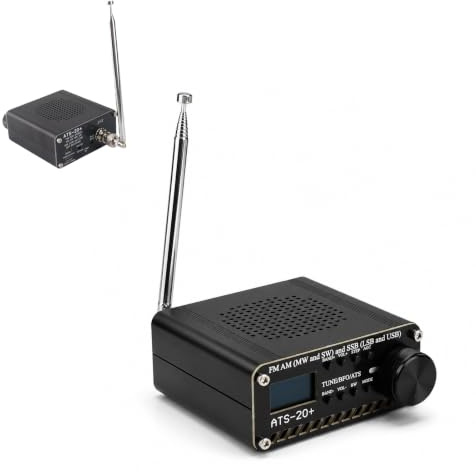 Multiband-Funkempfänger, FM AM (MW und KW) SSB (LSB und USB) Digitalempfänger mit Lautsprecher und Antenne für Outdoor Camping Home