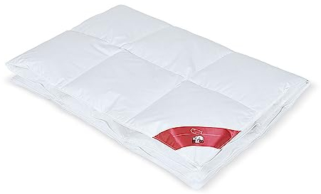 RIBECO GERMANY Daunenbettdecke Johanna 135x200 cm –kuschelige Daunendecke, Bettdecke mit Kasettensteppung, allergikerfreundlich, Made in Germany, Wärmeklasse: normal