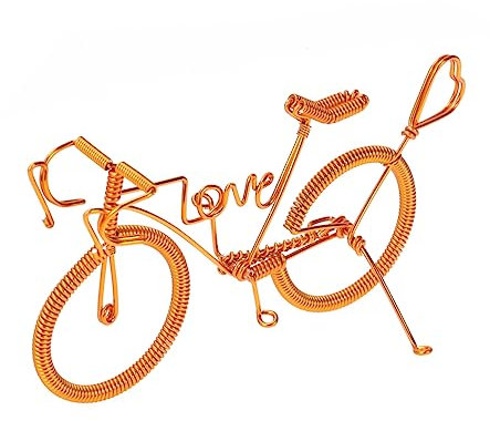 Garneck Fahrradmodell Miniaturen Aus Metallhandwerk Mit Ornamenten Als Schreibtischdekoration Und Figurendekor Für Heimdekoration Goldfarben