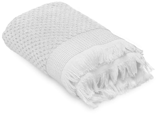 Linnea Serviette invité 30x50 cm Tethys Micro-Coton Blanc Neige