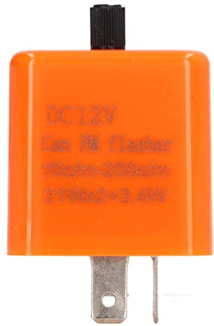 Flasher Relais mit 12V DC 45W Spule,LED Blinker 2 Polig Normalerweise Geschlossen Einstellbare Frequenz Kompatibel mit den Meisten Motorrädern Fahrrädern Rollern