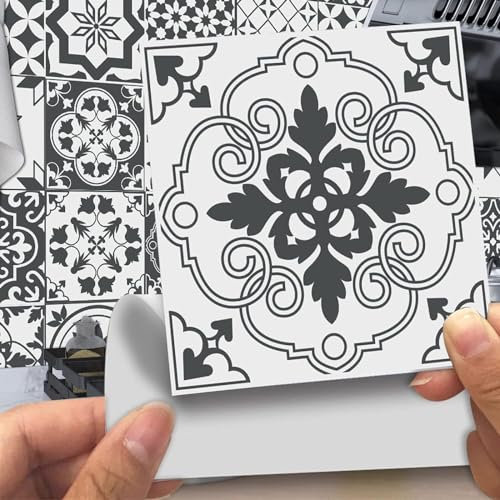 Autocollants géométriques cuisine crédence peler et coller carrelage 3D auto-adhésif cuisine carrelage mural autocollants bricolage Art décoration de la maison (Size : 20pcs/10x10cm)
