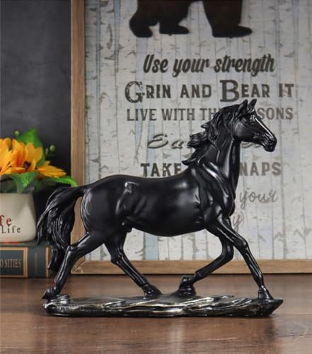 JXCBXJ Horse Resin Statue,Home Animal Decor,Horse Art Figurine Decorative Sculpture,for Home Office Decoration Gift.