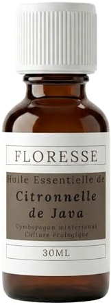 FLORESSE®- Huile Essentielle de CITRONNELLE DE JAVA - 30ml - 100% Pure, Naturelle