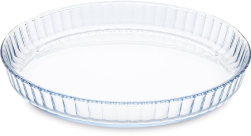 Guardini, Backform, aus Borosilikatglas, temperaturbeständig, Ø 27 cm - 1,6 l, transparent/hellblau