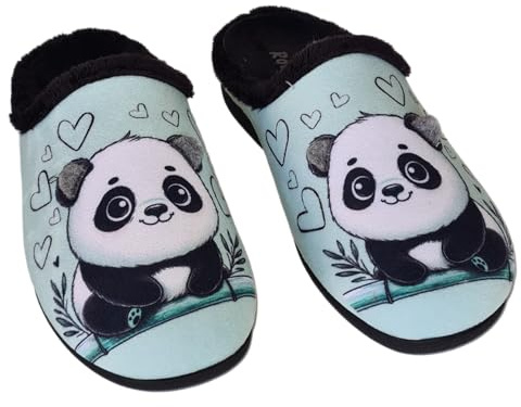 Zapatillas Fieltro casa para Mujer Panda cómodas Bonitas 41
