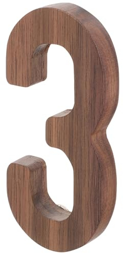 Veemoon Numéros de Maison en Bois Massif 3d pour Boîte aux Lettres, Installation Facile et Finition Personnalisable, Décor Extérieur Élégant pour Propriétaires