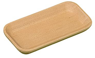 HOLIDYOYO Plateau Bois Rectangulaire Naturel pour Sushi Et Desserts Mini Assiette De Service Saine sans Chimique Plateau Snack Élégant pour Maison Et Hôtel