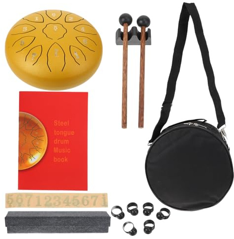 BESTonZON Stahlzungentrommel Percussion Instrument Für Ethereal Drum Klänge Yoga Und Meditation Mit Exquisiter Verarbeitung Und Hochwertigen Materialien