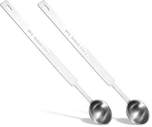 Messlöffel 2 Stück Measuring Spoons, Teelöffel Einzelne, Kaffeelöffel Edelstahl Messlöffel Gramm Teelöffel Schaufel für Kochen & Backen
