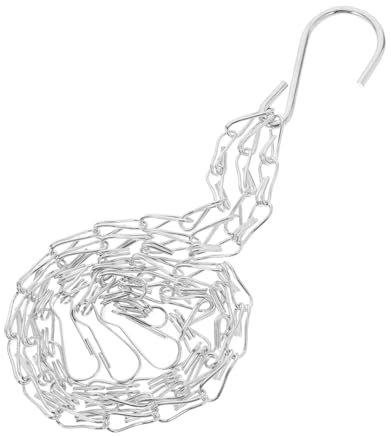 PartyKindom Cadena Colgante Negra Resistente Cadenas para Macetas Faroles Comederos para Pájaros para Jardín Terraza Decoración del Hogar