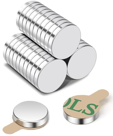30 Stück Runde Neodym Magnete 10x3mm, Mini Magnete, Selbstklebende Powermagnete für Kühlschrank, Whiteboard, Fotos, Bastelprojekte, Magnetplatten (30 Stück 10x3 mm)