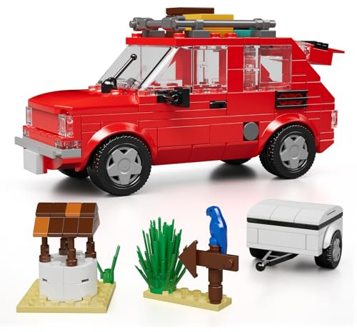 Mould King 24074 Blocchi di Morsetto Auto 126P con Accessori Campeggio Giocattolo Modello Auto Kit MOC Gioco di Costruzione Regalo per Adulti e Adolescenti (393 Parti)