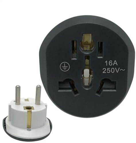 Adaptador De Enchufe para Alemania, Convertidor De Adaptador De Enchufe De