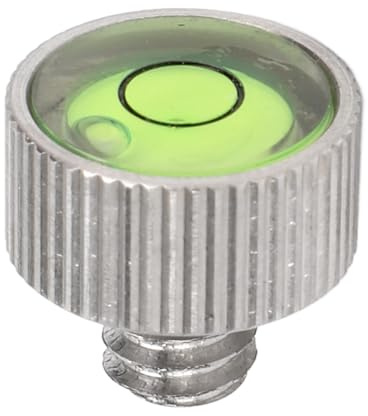 Acouto Cage de Caméra Niveau à Bulle DSLR Niveau à Bulle Niveau à Bulle en Acier Inoxydable 1/4 de Pouce Montage fileté avec Bouton Style Vis Molette pour Poignées de Caméra sans Miroir