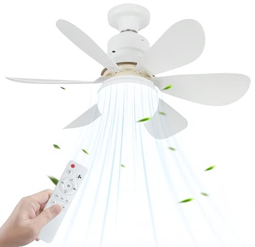 Ventilatore da soffitto con illuminazione e telecomando, lampada da soffitto a LED da 40 W con ventilatore, 3 modalità dimmerabili e velocità, funzione temporizzazione, lampada con ventilatore