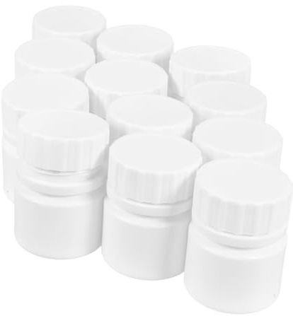 Beavorty Leere Medikamentenfläschchen 30 Ml 20 Stück Weiß Hdpe Schraubverschluss Mit Aluminiumfolie Probenfläschchen Behälter Für Tabletten Fischöl Tragbarer Aufbewahrungsbehälter Reise