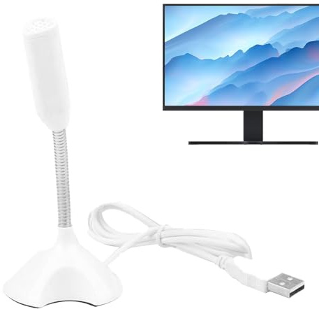 Générique Microphone USB Plug & Play Microphone du Condenseur De Bureau | USB pour Les Ordinateurs | Plug & Play-Desktop Condensatudio Accessoires avec Suppression du Bruit, Compatible avec Les Ordin