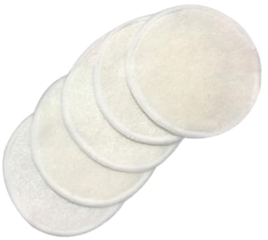 LOORGVEL 10 Stück Lagige Bambusfaser Abschminkpads Wiederverwendbar Sanftes Reinigungspad für Gesicht Make Up Entferner Geeignet für Hauttypen für Reise Fitnessstudio Alltag