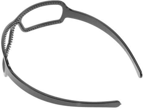 UKCOCO Bandeau Confortable Pression pour Femmes en Plastique Léger Forme Monture Lunettes Accessoire Cheveux Chic et Élégant Noir pour Maquillage ou Lavage de Visage