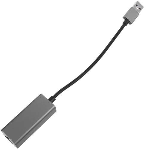 HIAKDOFT Adattatore Trasmissione Alta Velocità Gigabit USB in Lega di Alluminio Ethernet e Prestazioni Affidabili per Tablet e Smartphone, per Viaggi ed Esterni
