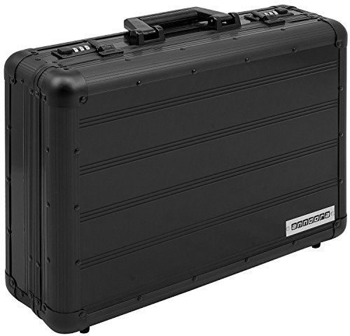 anndora Aktenkoffer Aluminium Attaché Koffer Schwarz Zahlenschloss abschließbar