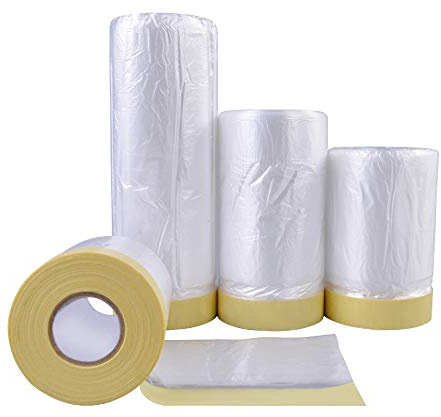 MyLifeUNIT Tape and Drape, Assorted Masking Paper for Automotive Painting Covering (66-Feet, 3 Sizes)