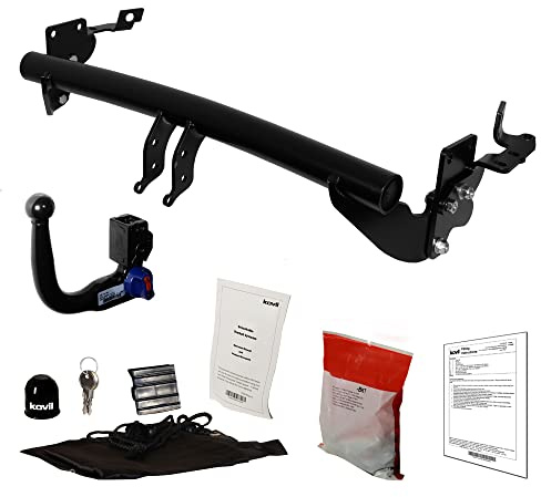 WITTER Detachable Swan Neck Towbar (Vertical Loading) for Ford Tourneo Custom Mpv/Van and Ford Transit Custom Mpv (2012-)