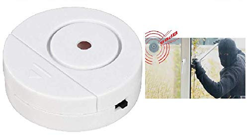 K M Electronics® SECURITY DOOR WINDOW GLASS BREAK VIBRATION DETECTOR ALARM SIREN 95DB LOUD