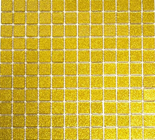 Glasmosaik gold Mosaikfliese gehämmert Fliesenspiegel Küche Duschwand MOS60-0707