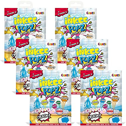 CRAZE INKEE SALI DA BAGNO per bambini, set 6 additivi da bagno colorati 3 colori per bagnoschiuma, 38413